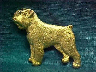 Brooch Chema Sotoca 24 Karat Gold Plate NEW Bouvier des Flandres