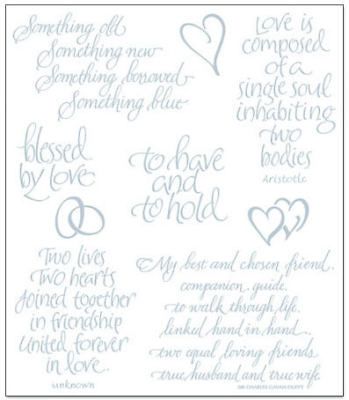 Teri Martin WEDDING QUOTES Silver Stickers