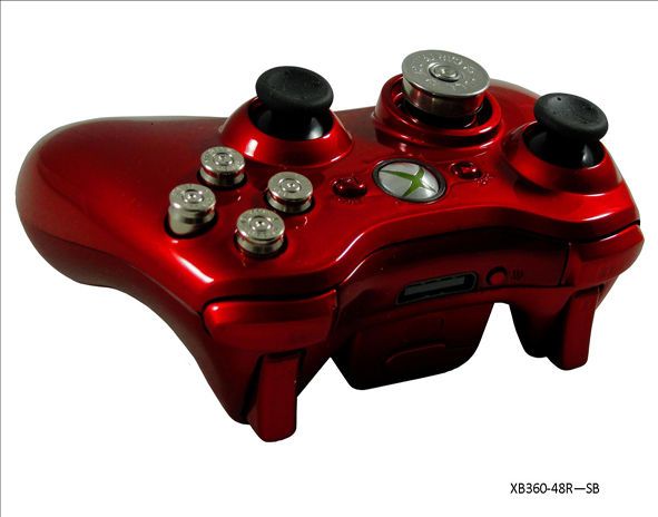 Xbox 360 Red Silver Bullet 70+ Mode Prog Rapid Fire Controller for