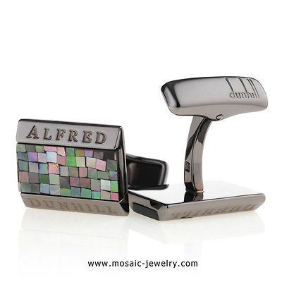 Dunhill Facet Mosaic Mother of Pearl Cufflinks (NEW)  JTM3201K