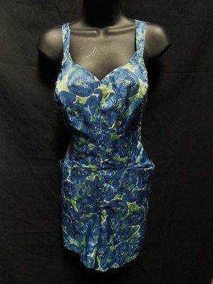 Classic Vintage 1950s Floral Print Rockabilly Playsuit VLV M/30