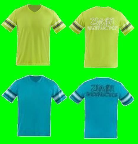 Zumba Dance Fitness Unisex Varsity Instructor V Neck Shirts NWT Ships