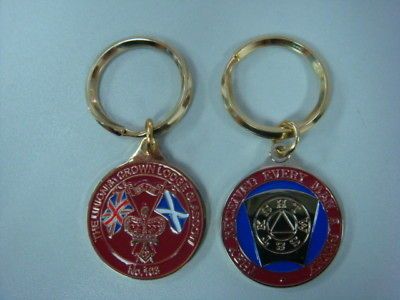 Masonic M.M.M. Union & Crown 103 Glasgow, Keyring Penny Token Coin