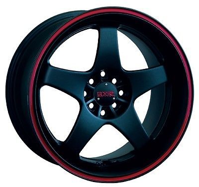 17X9 XXR 962 WHEELS 4X100/114.3 RIM BLACK W/RED ET35