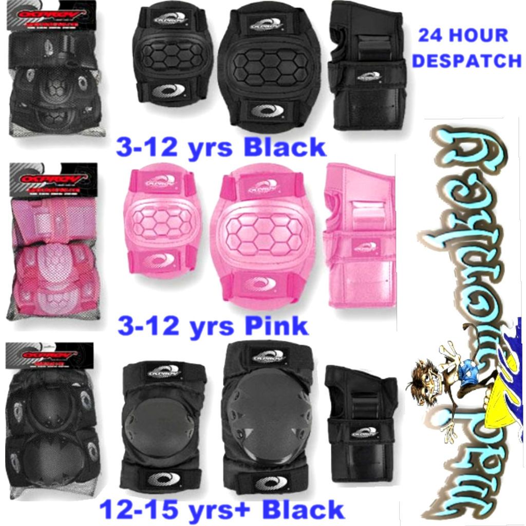 OSPREY 6 PIECE SKATE PADS KIDS CHILDRENS TEENAGERS inline kiteboarding