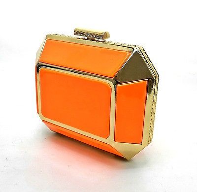 NEW Designer Inspired Hard Case Women Ladies Clutch Wedding Evening