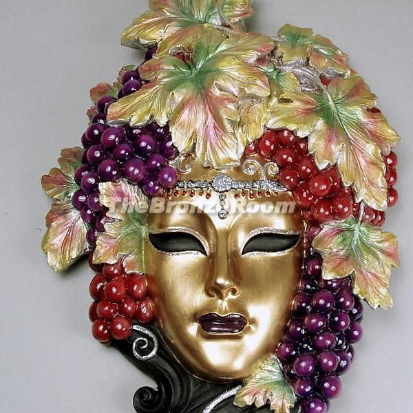 BACCHUS WINE GOD VENETIAN MASK WALL HANGING