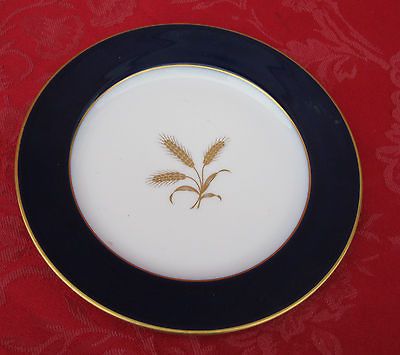 Rosen Thale Dignity Blue White Gold Dish Wheat Design 6 1/4