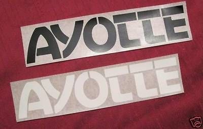 Ayotte bass drum sticker logo decal large small black white grey gold