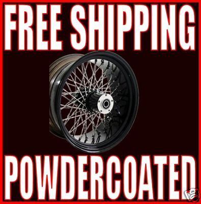 18 X 5.5 BLACK 80 SPOKE WHEEL 2006 2010 HARLEY SOFTAIL FXST FATBOY