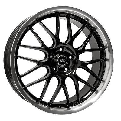 ENKEI LUSSO RIMS BLACK 18x7.5 5x114.3 +42 (4 NEW WHEELS)