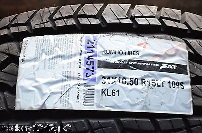 New LT 31 X 10.50 R 15 Kumho Road Venture SAT Tires