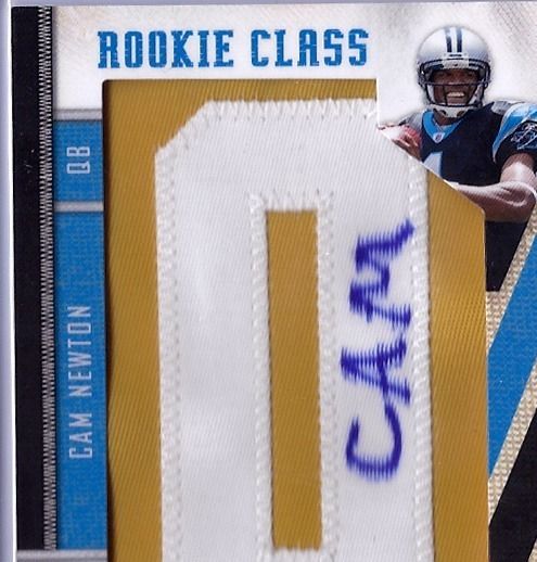 2011 Cam Newton Panini Threads Rookie Auto 1 1 Gold Letter