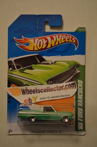 65 Ford Ranchero Green * 2012 Hot Wheels * Treasure Hunt * New M Case