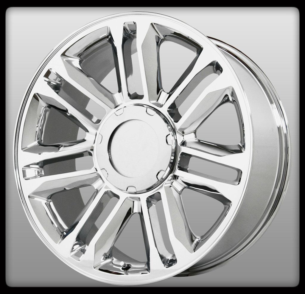 22 x 9 Wheel Replicas V1165 Platinum Cadillac Escalade Chrome 6x5 5
