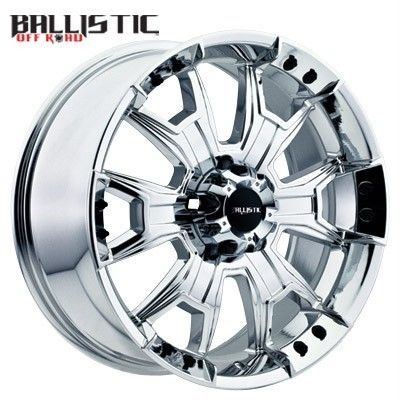 20 inch Ballistic Havoc Chrome Wheels Rims Hummer H3