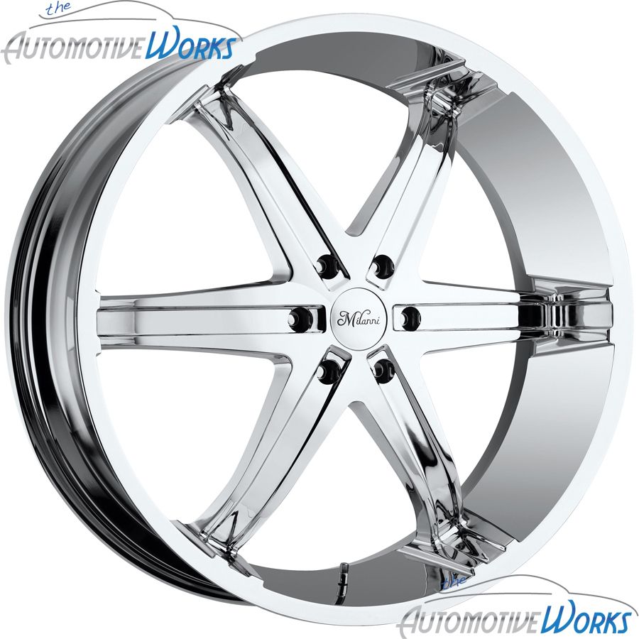 Milanni Kool Whip 6 5x115 15mm Chrome Wheels Rims inch 26