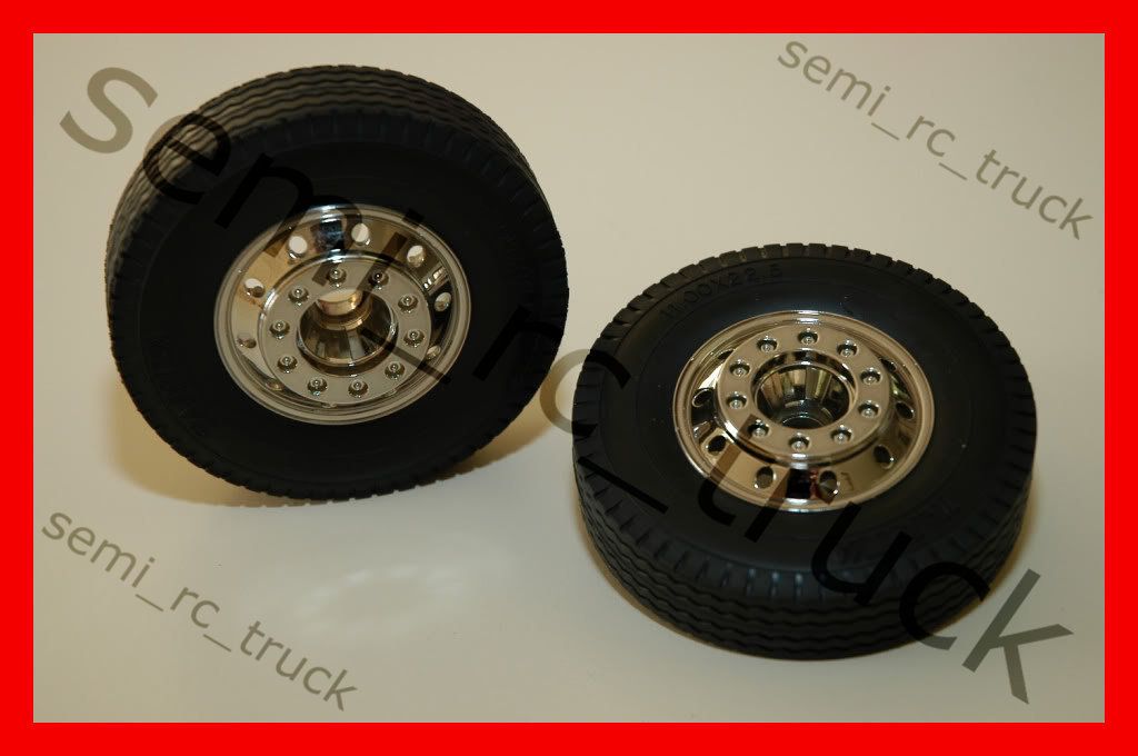 New Tamiya 1 14 Semi Truck Front Wheels