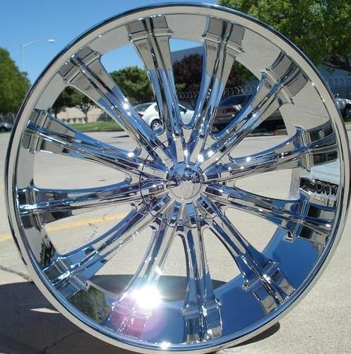 24 inch Wheels Rims Chrome BW15 6x135 30 Navigator 2003 2004 2005