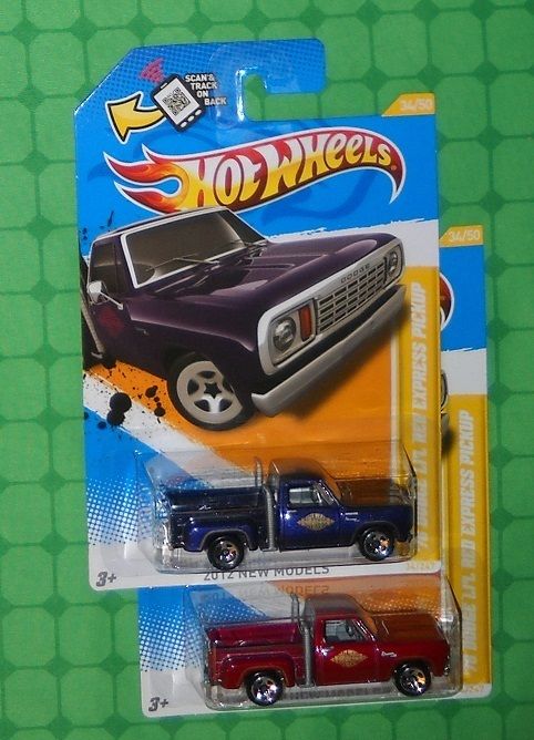 2012 Hot Wheels New Models 34 70 Dodge LiL Red Express Pickup x 2