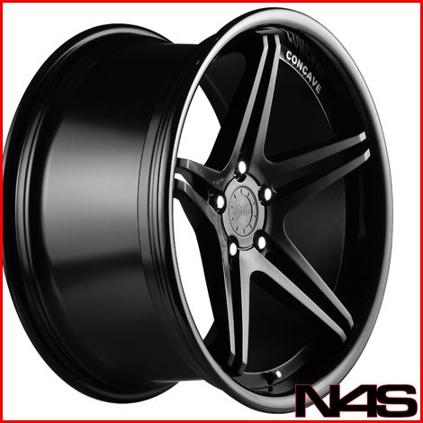 528 530 540 Vertini Monaco Black Concave Staggered Wheels Rims