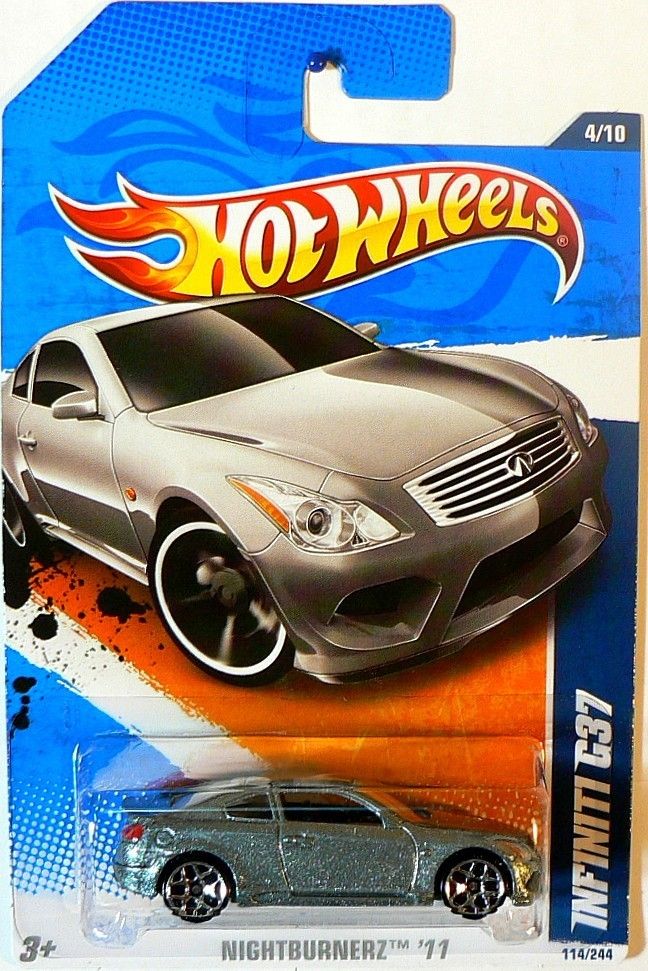 Hot Wheels 2011 Nightburnerz Infiniti G37 Metalflake Silver