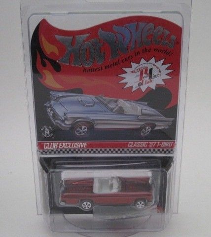 Hot Wheels 2012 Red Line Club Red Classic 57 T Bird w Collectors