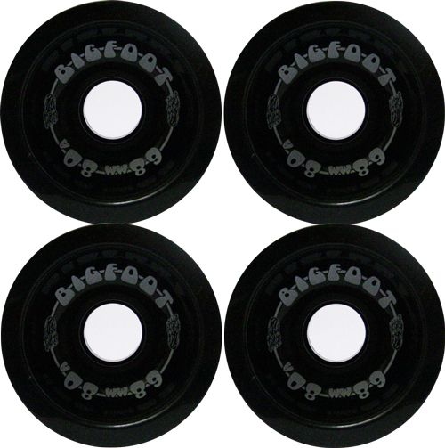 Bigfoot Conical Longboard Wheels 68mm x 56mm Black 80A