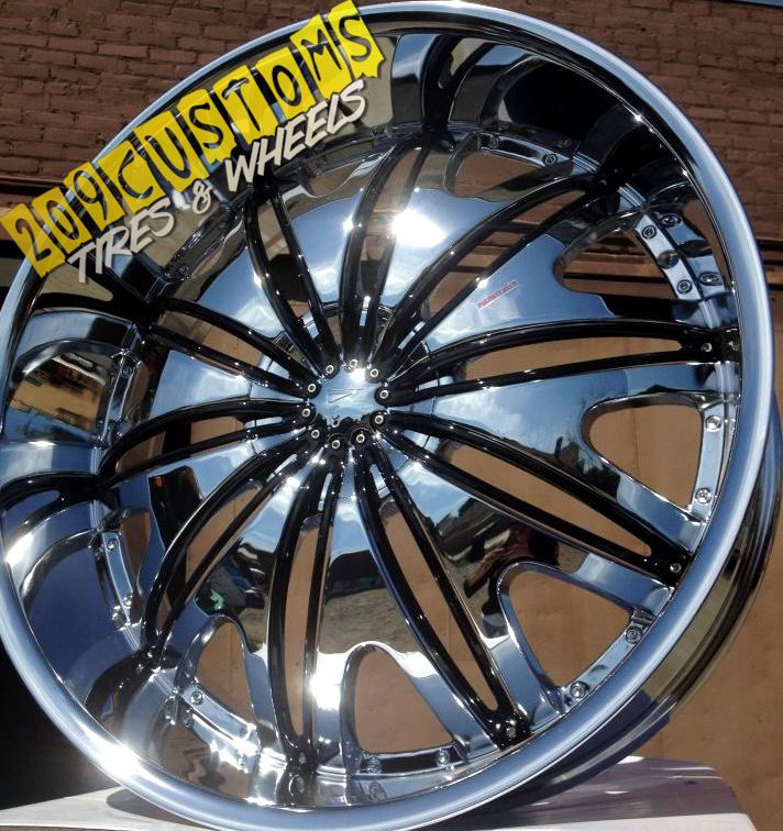 22 inch Chrome Velocity Wheels Rims Tires VW820 5x115 22x9 5 Chrysler