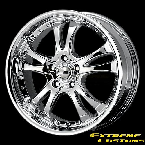 Racing AR683 Casino Chrome 4 5 Lug Wheels Rims Free Lugs