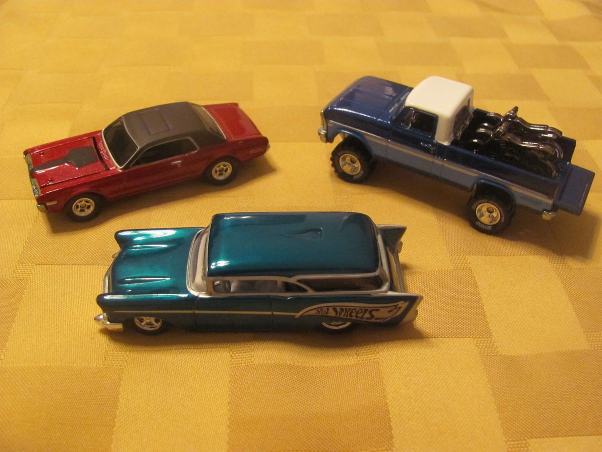 Hot Wheels 3 Car Redline Club Lot Texas Truck 69 Cougar Blackbox Nomad