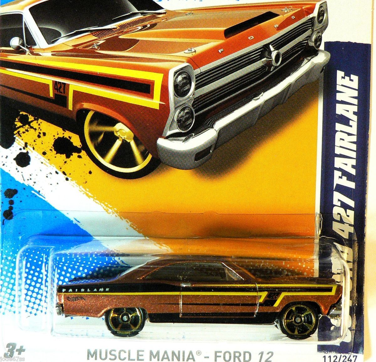 Hot Wheels Muscle Mania Ford 12 66 Ford 427 Fairlane N Case