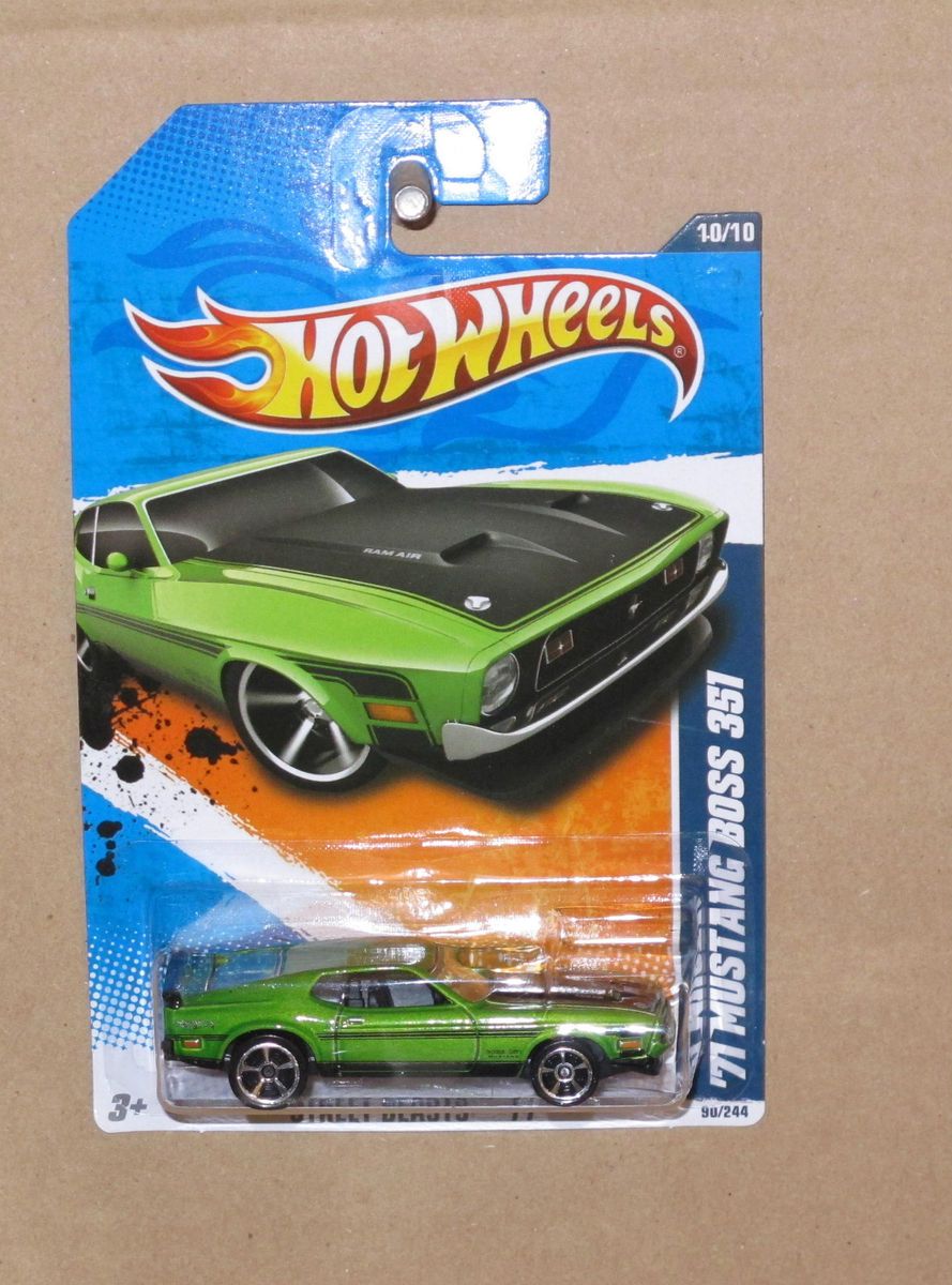 Hot Wheels 1971 71 Green Ford Mustang Boss 351