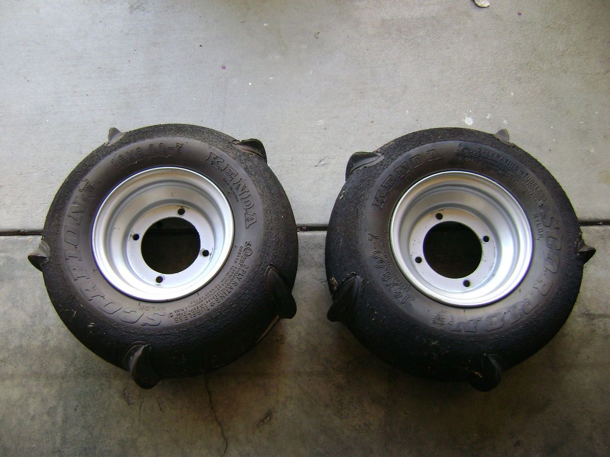Polaris Outlaw 50cc Custom Paddle Tires and Rims