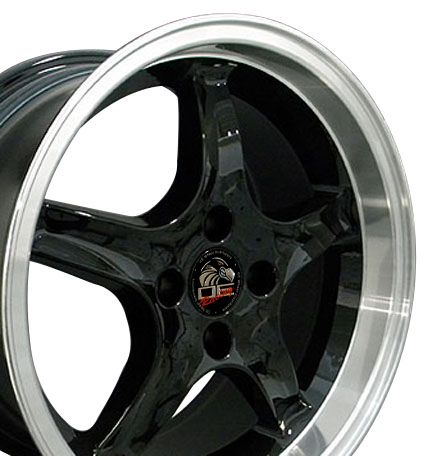 Single 17x9 Black Cobra R Wheel 4 Lug Fits Mustang® 79 93