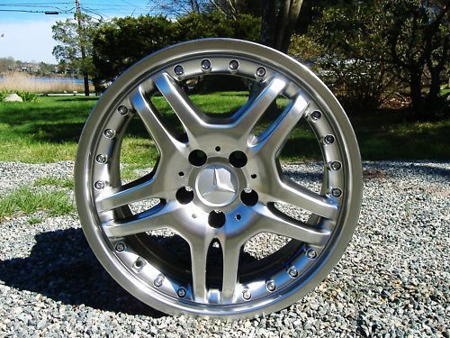 Lot C CLK SLK SL65 AMG Black Chrome 3 PC Style 17” Wheel Rim