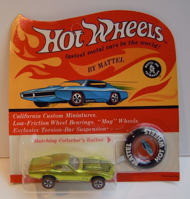 1969 Hot Wheels Custom Corvette Redline Blister Unpunched