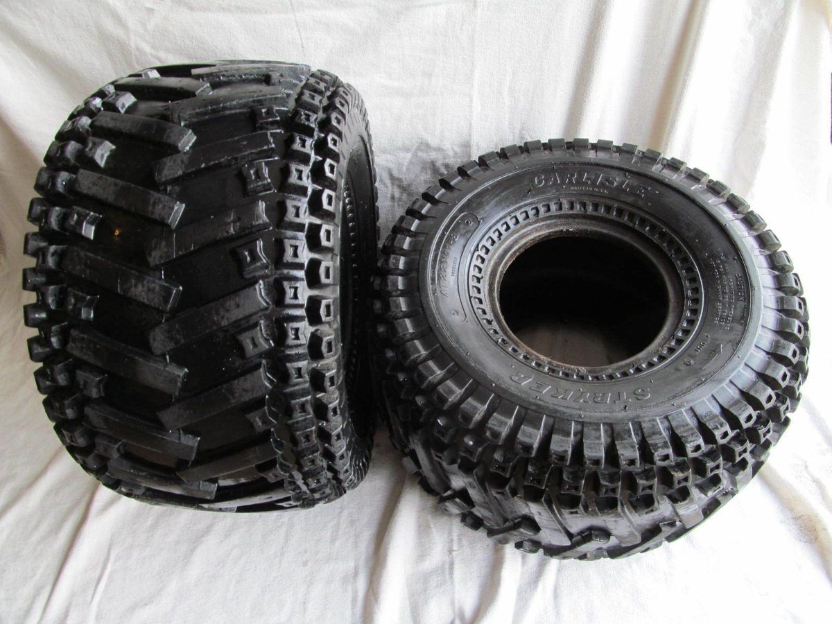 Carlisle Stryker Strykers 22x11 8 Rear ATV Tires Off of Blaster