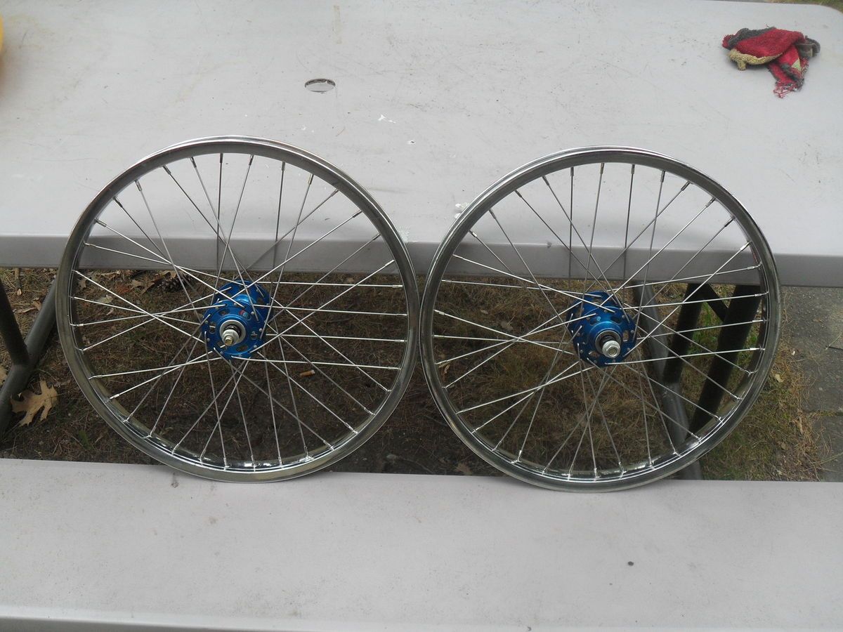 20 Araya 7x Chrome BMX Wheels ACS Hubs Freestyle