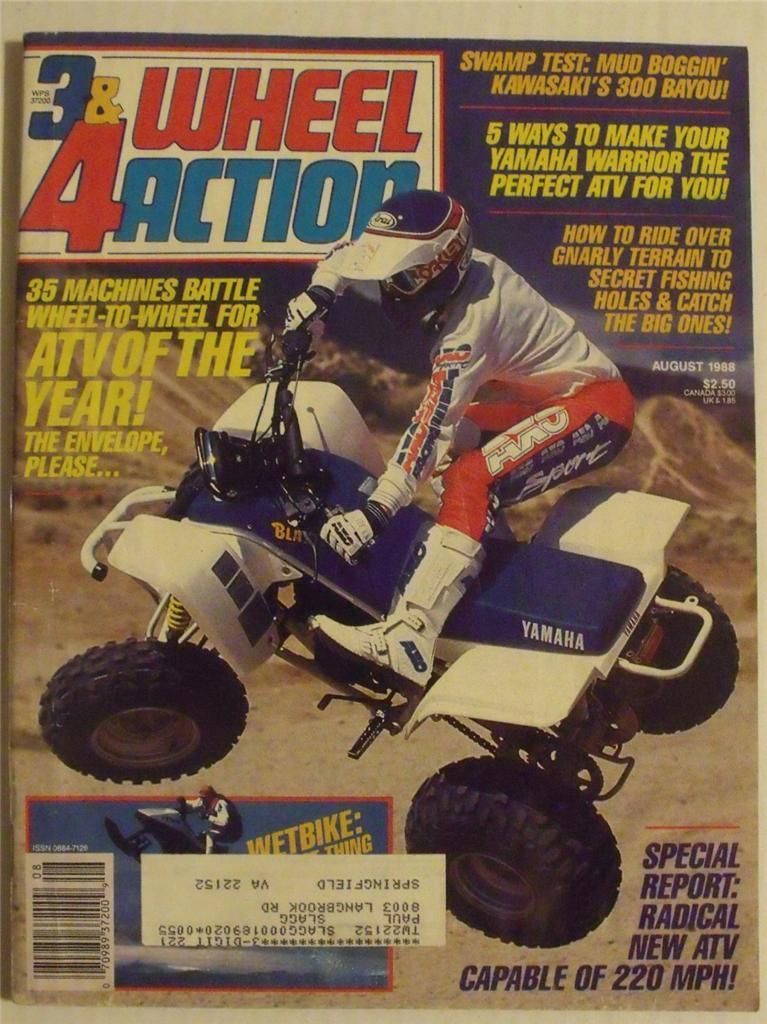 vintage 88 3 4 wheel action dirtwheels magazine quadracer 250r blaster