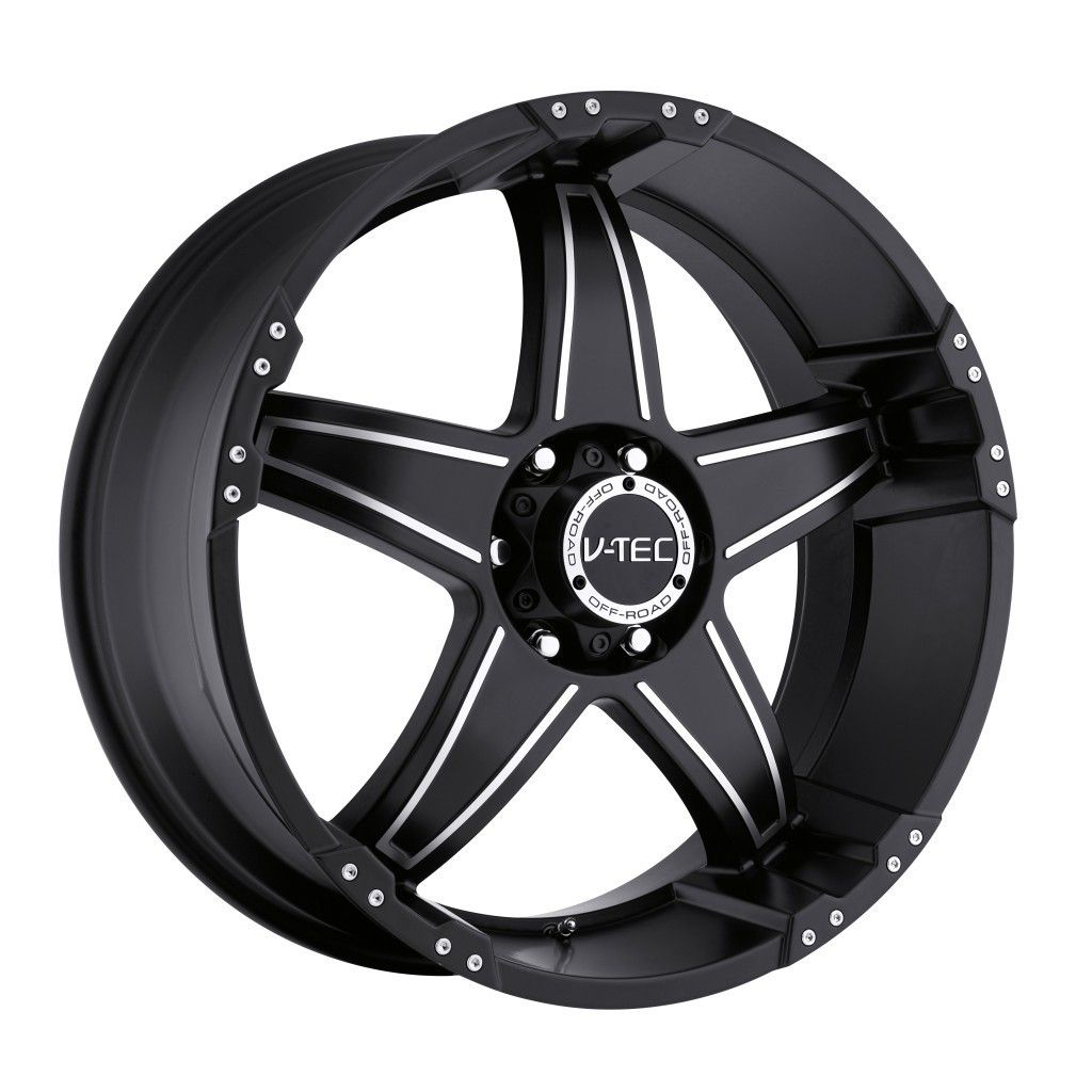 20 inch V Tec Wizard Black Wheels Rims 5x150 35 Toyota Tundra Sequoia