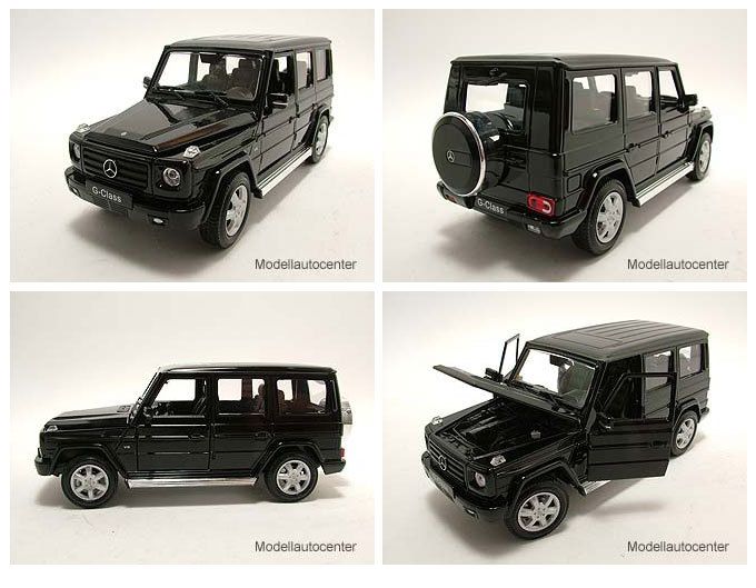 Mercedes G Klasse schwarz, Modellauto 124 / Welly